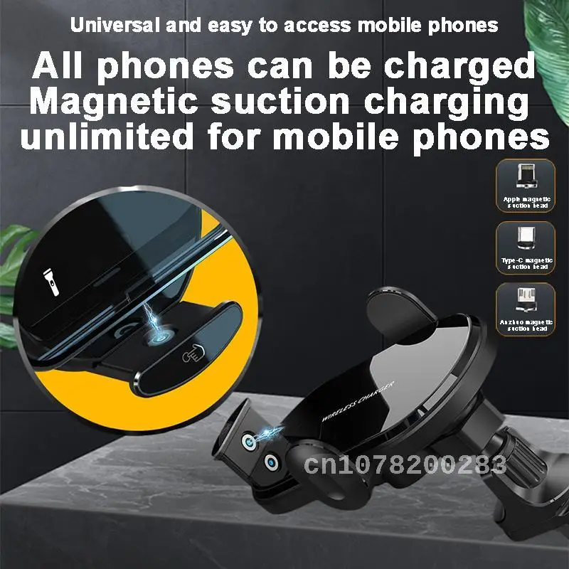 2023 New Car Phone Holder With Wireless Charging And Air Vent Mount For Cross Border Car Phone Accessories