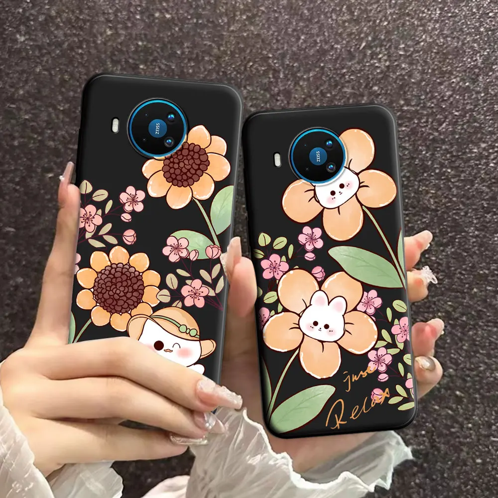 Floral Soft Silicone Cartoon TPU Luxury Phone Case - Fashion Back Cover