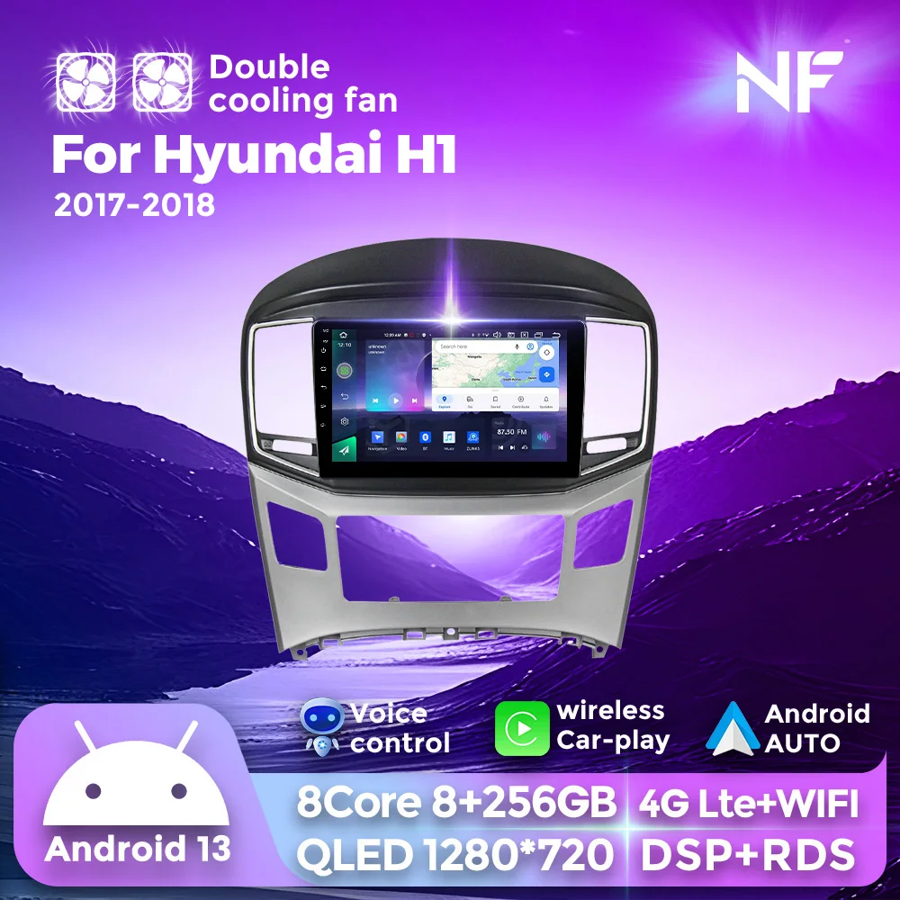 

QLED Android 13 Car All In One Radio Stereo For Hyundai H1 Grand Starex I800 2010-2020 Carplay GPS Navigation Multimedia Player
