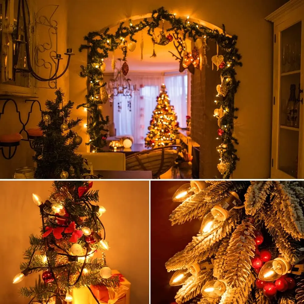 Description Picture 2 of itemCandle Lamp C7 Led Bulb E14 220V C22 E12 110V Warm White 2W 1W Pendant Chandelier Indoor Outdoor Street gGarland Christmas Light