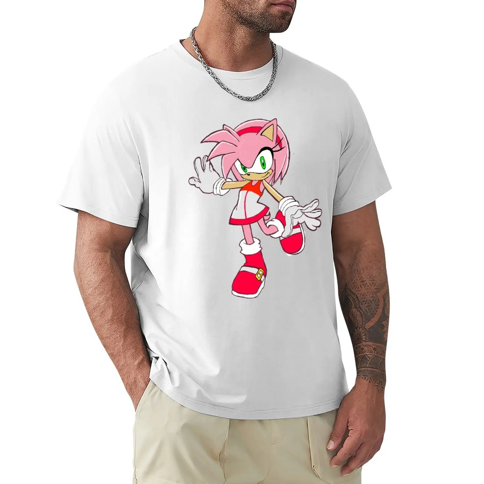 Amy Rose T-Shirt Ragazzi Animal Print Hippie Clothes Magliette Pesanti Per Uomo