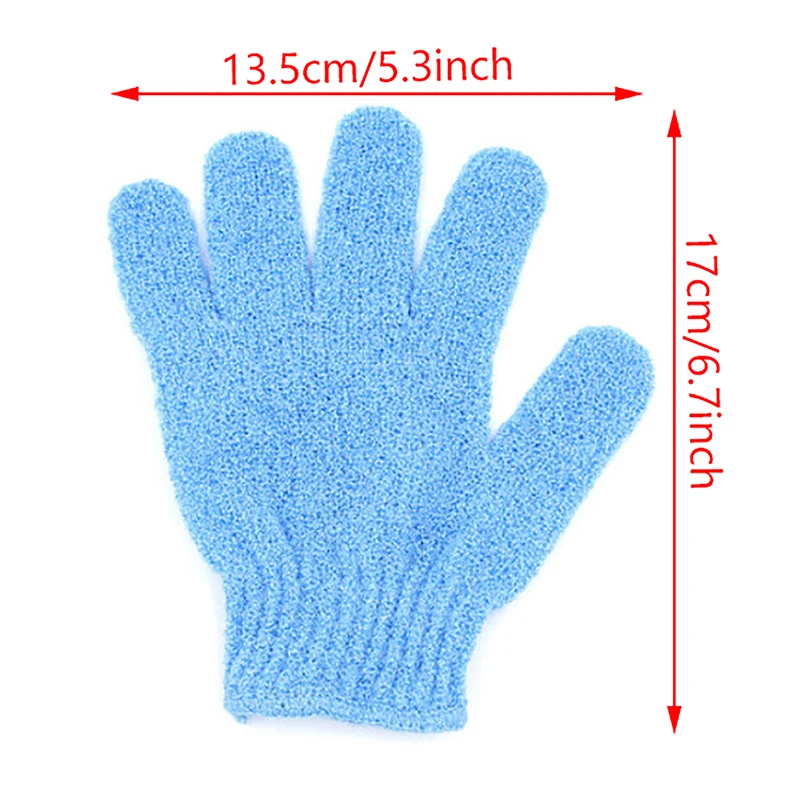 1pair Foam Rubbing Mud Peeling Exfoliating Five-Finger Bath Gloves Shower Scrub Cleaning Body Massage Glove Bath Accessories 6
