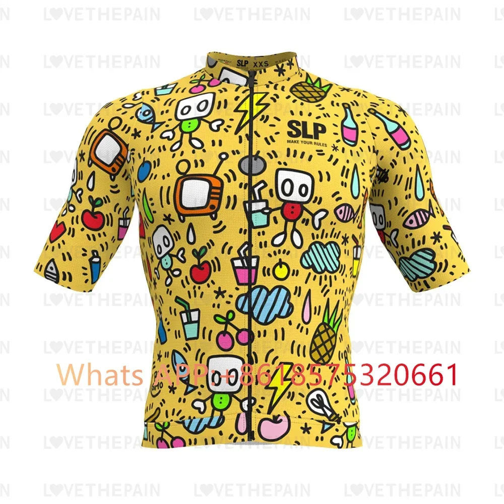 SLOPLINE Men Cycling Jersey SLp Top Cycling Racing Bike Shirts Clothes Maillot Summer MTB Ropa Ciclismo Uniform Kit