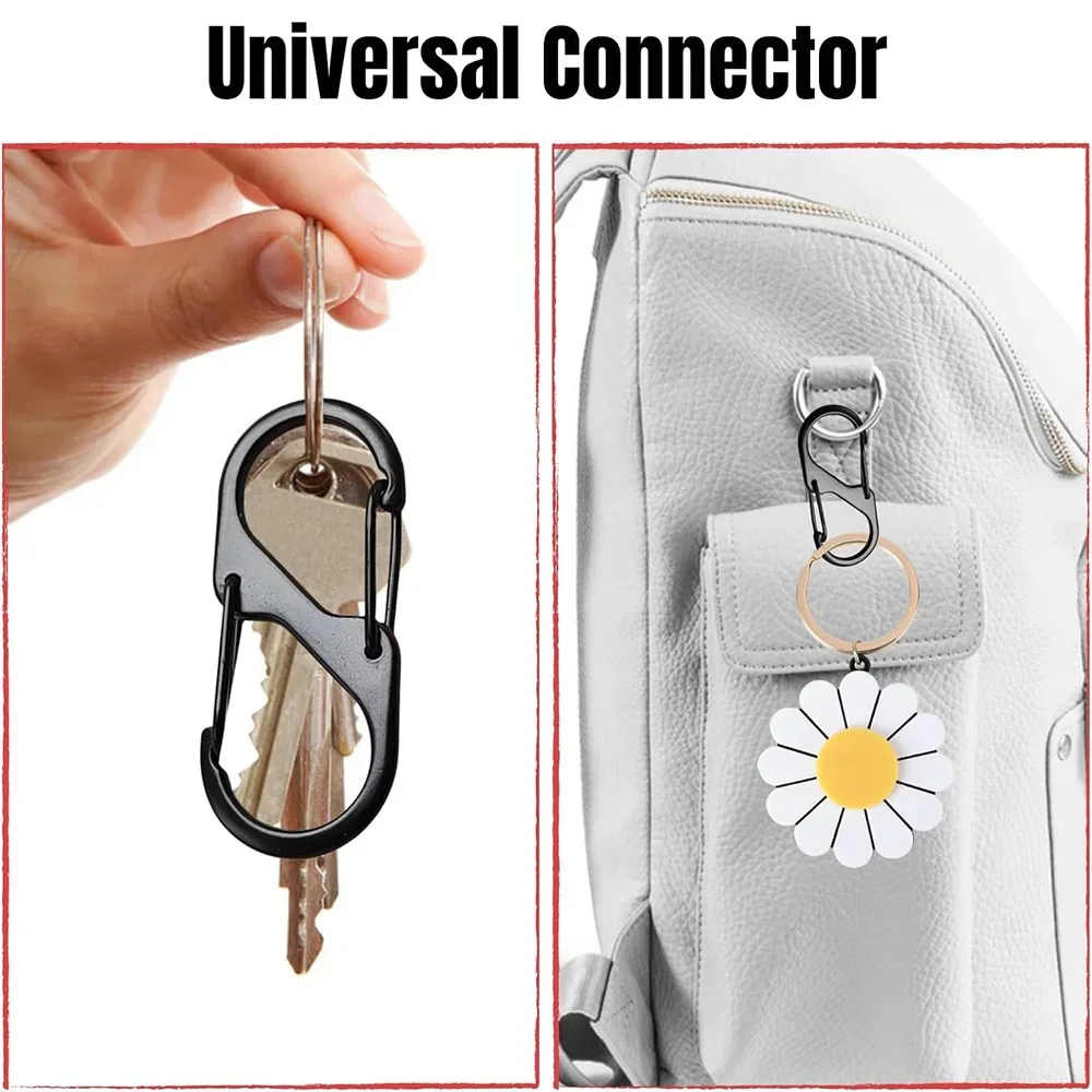 8 Pcs Silver Zipper Lock Clip New Black Detachable Carabiner Clip Metal Anti  Theft Bag Backpacks - AliExpress