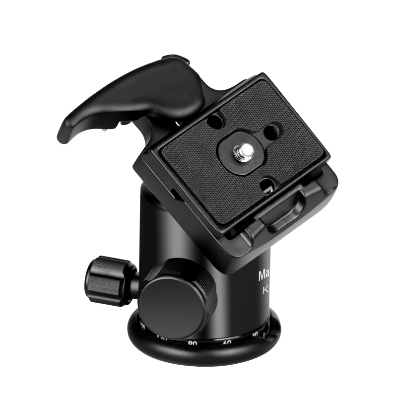 Manbily KM0 Professional Camera Ball Head Ballhead Tripod Head Panoramic Sliding Rail with Manfrotto 200PL-14 Clamp tripod ball head