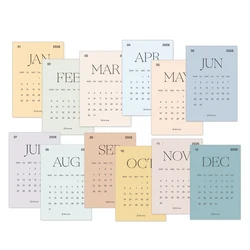 Colorful 2024 Year Planner Daily Date Label Stickers - 12 Sheets (2026 B)