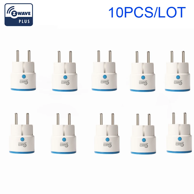 NEO COOLCAM 10PCS/LOT Zwave Plug Smart EU 868.4mhz Socket Z wave Plus Range  Extender Power Meter For Smart Home