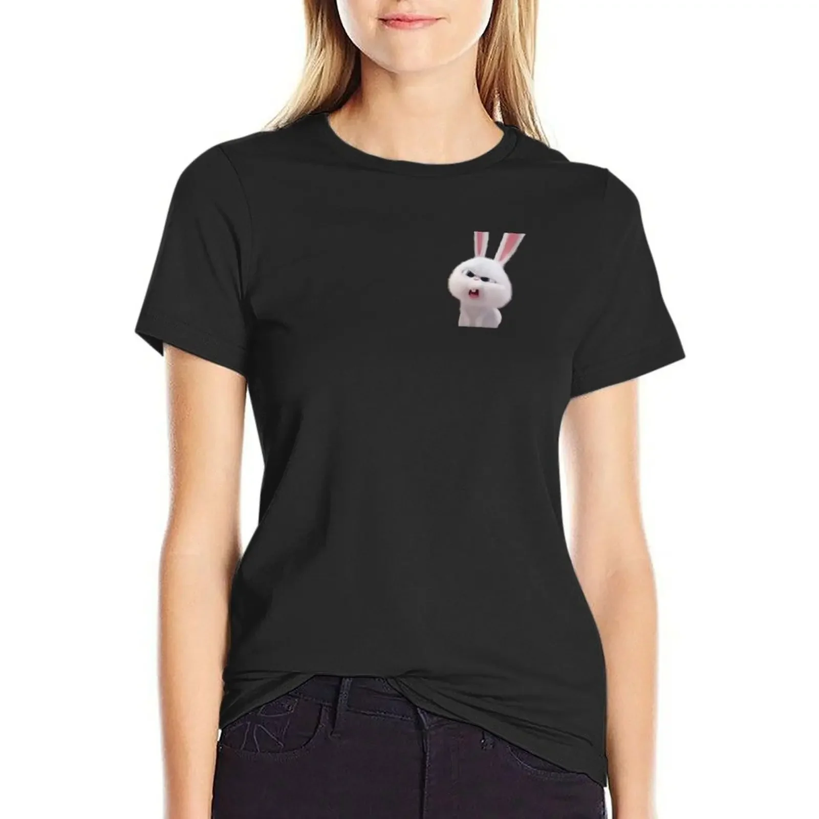 

secret life of pets bunny T-shirt tops vintage clothes female womans clothing