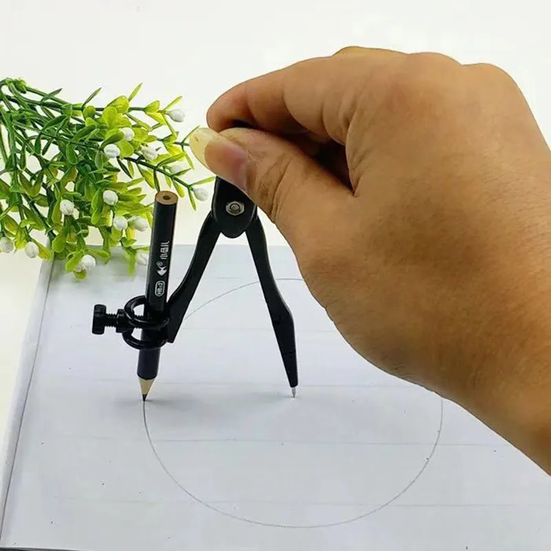 Drawing Compass Metal Compasses and Pencil Sharpener Stationery Set School Office Supplies Student Exams Design Drawing Stationery Supplies