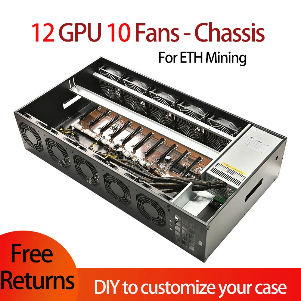 trendyMining Chassis Aluminium empilable pour Rig de Minage - Mining Rig  Cryptomonnaie Altcoin (8 GPU - sans Ventilateur) : : Informatique