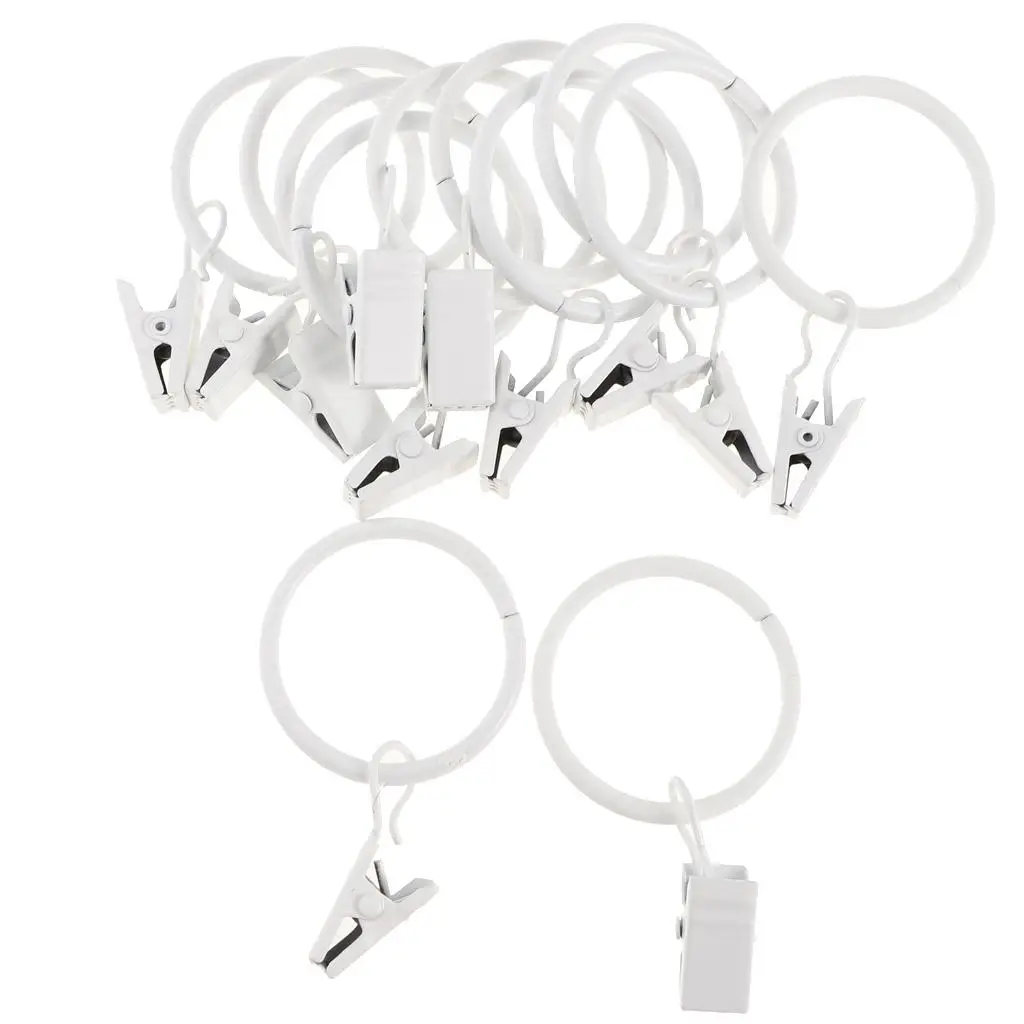 Curtain Clips Hook 12 Pack Rustproof Metal Drapery