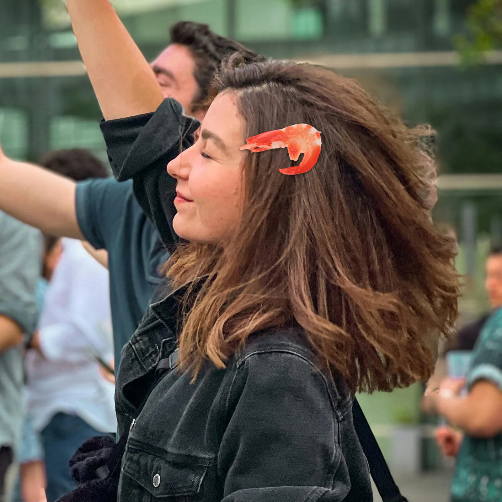 음식 모양 헤어 액세서리 새우 바레트 시뮬레이션 음식 헤어 클립 여성용 창의적이고 귀여운 참신한 헤어핀 가볍고 하루 종일 착용 가능