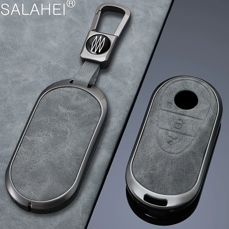 

Metal Leather Car Key Protection Case Cover for Mercedes Benz 2022 C S Class W206 W223 S350 C260 C300 S400 S450 S500 Accessories