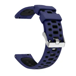 Premium 22mm Silicone Smartwatch Strap - Original Style Bracelet for 22mm Universal (Blue Black)