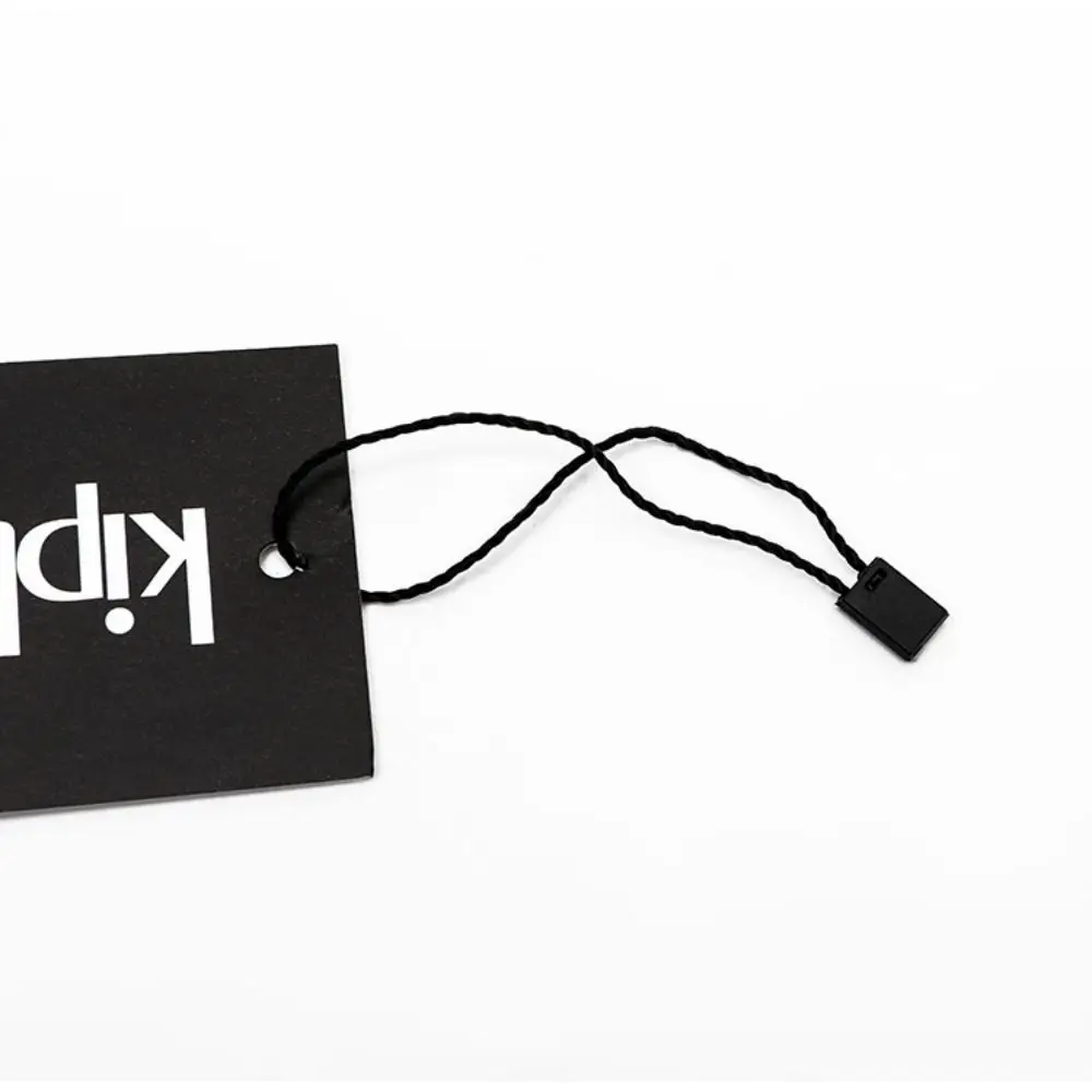 1000개 카드 로프 폴리에스터 태그 로프 일회용 흰색/검은색 라벨 로프 18CM 행태그 고정용 봉제