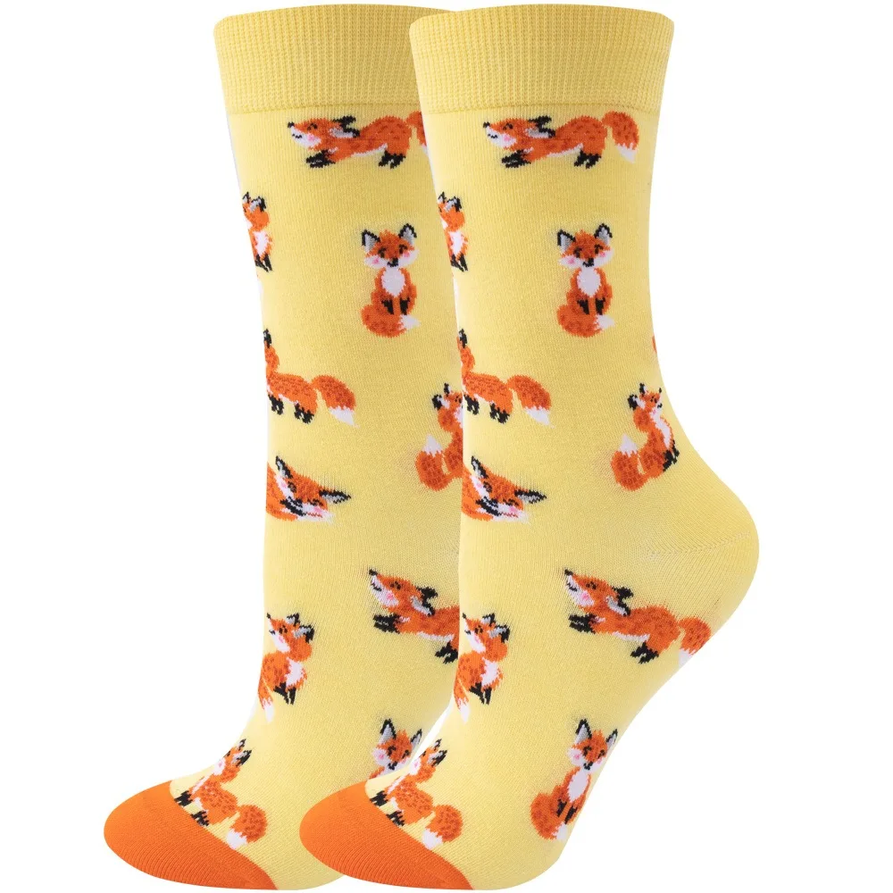 Vibrant Happy Socks - Colorful & Playful Animal Cartoon Design