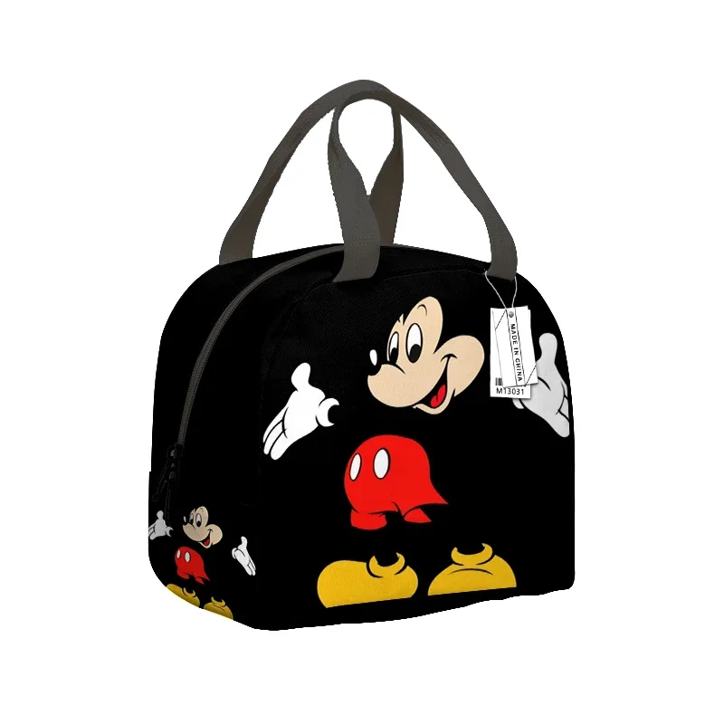 

Mickey Mouse Lunch Bag Disney Cartoon Lilo & Stitch Large Capacity Waterproof Thermal Insulation Bag Children Food Storage Box