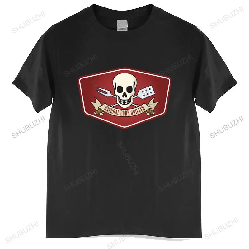 T-Shirt Uomo O-Collo Vendita Calda Born Grillers Grigliare Bbq Butcher Chef Weber Grill Smoker T-Shirt In Cotone Maschile Taglia Più Grande