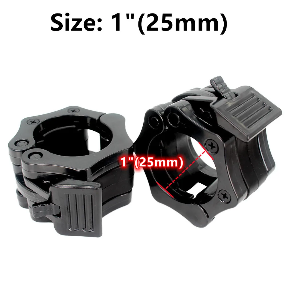 Locking 25mm Standard Barbell Collars for Weight Lifting and Fitness