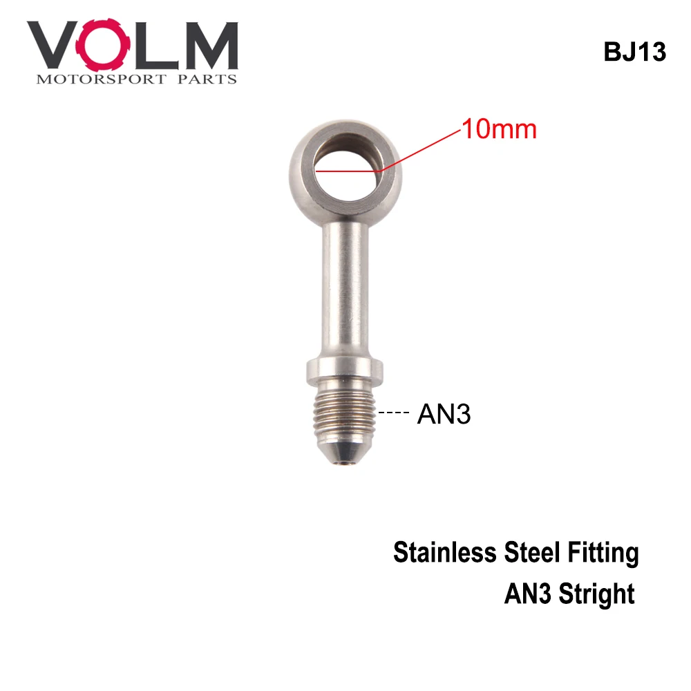 AN3 Motorcycle Brake Oil Hose Fitting Stainless Steel