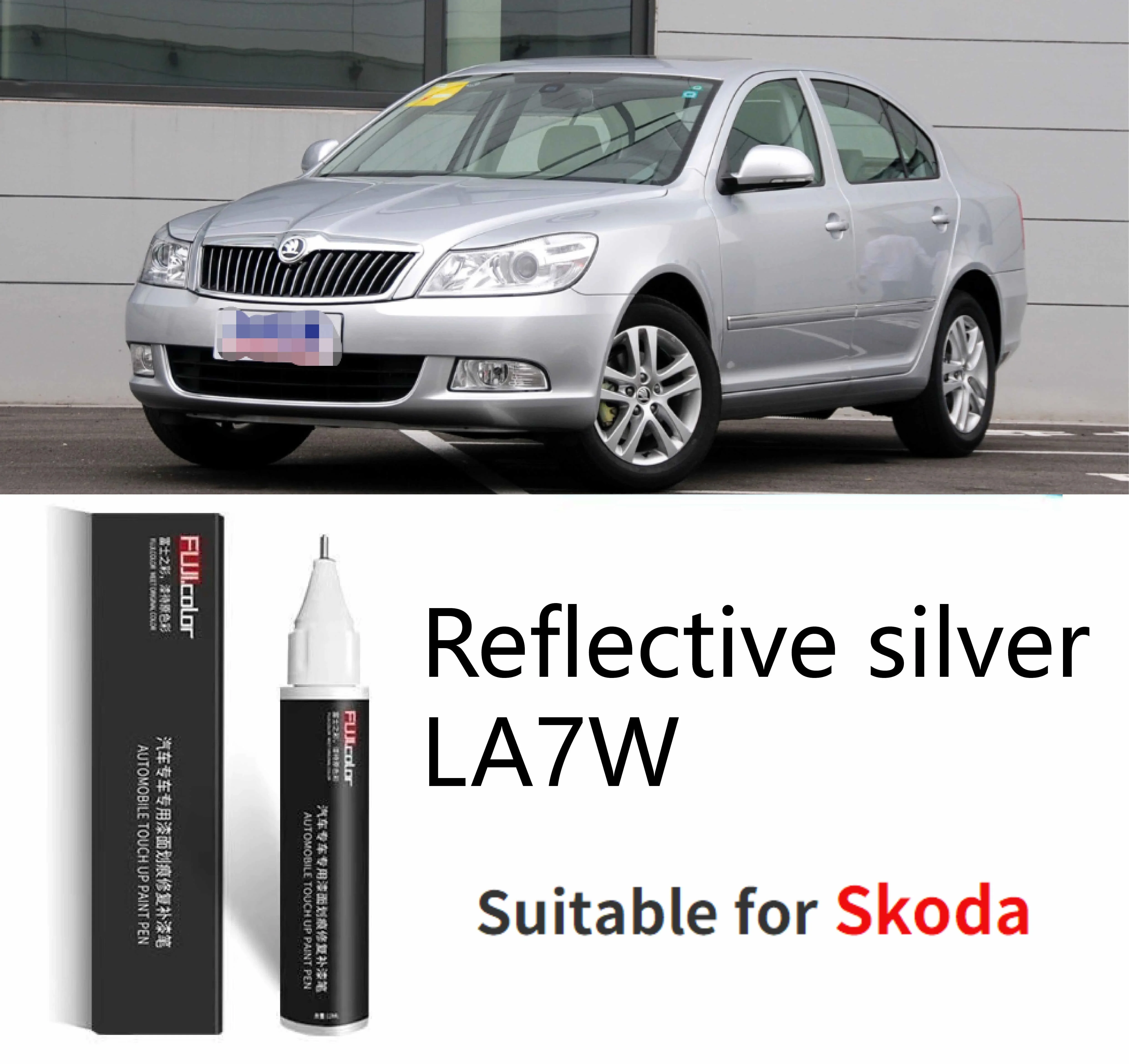 Adatto Per Skoda Paint Repair Per Scratch Reflect Silver La7W Pure Silver Cool Silver Paint Marker Pen Spray Booth
