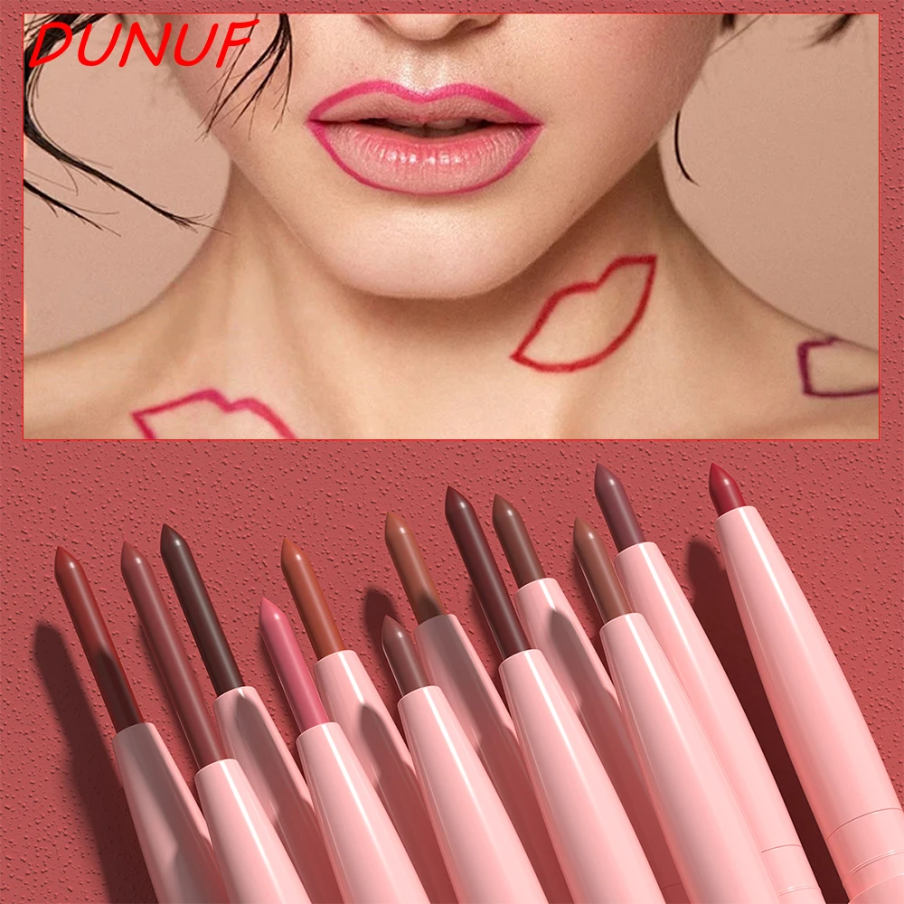 DUNUF 12 Colors Soft Matte Lip liner Long-Lasting, Waterproof , Easy Coloring Non-fading Color Moisturising Lipstick Lips Makeup 4