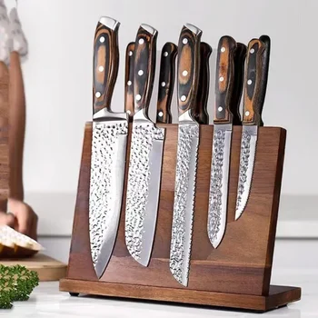 Solid Wood Magnetic Knife Holder 1