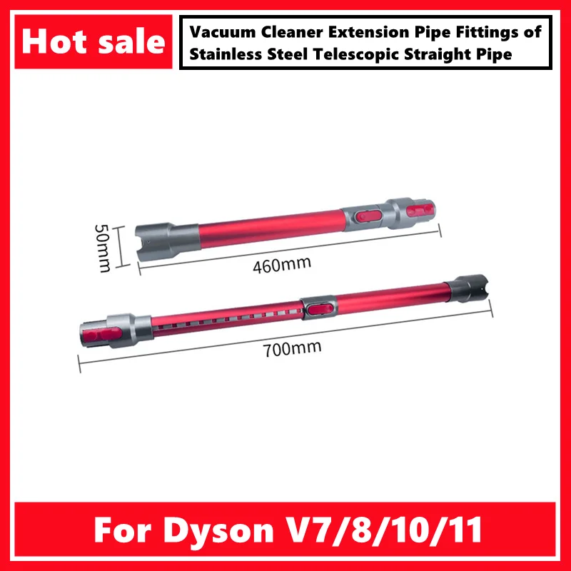 Per Aspirapolvere Dyson V7/8/10/11 Raccordi Per Tubi Di Prolunga Di Tubo Dritto Telescopico In Acciaio Inossidabile