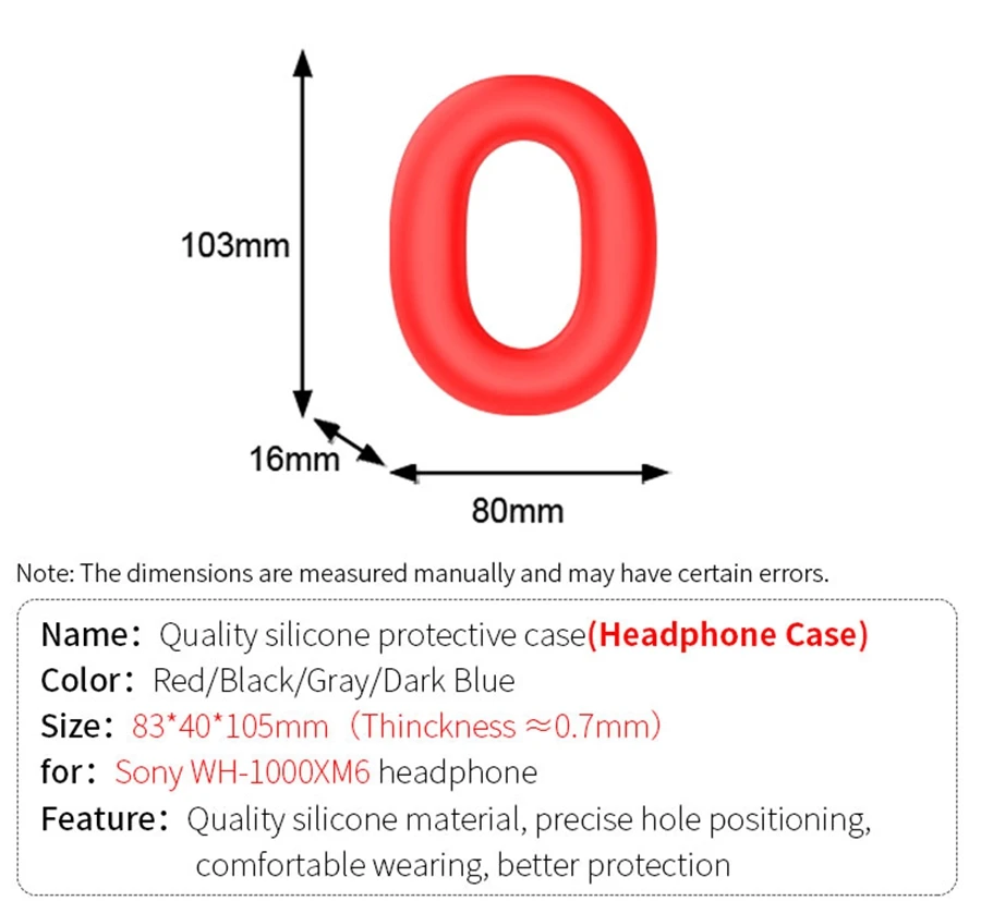Quality Headphone Cover for Sony WH-1000XM6 Earphone Silicone Protective Case 1000XM6 Headset Headbeam Protector Sleeve