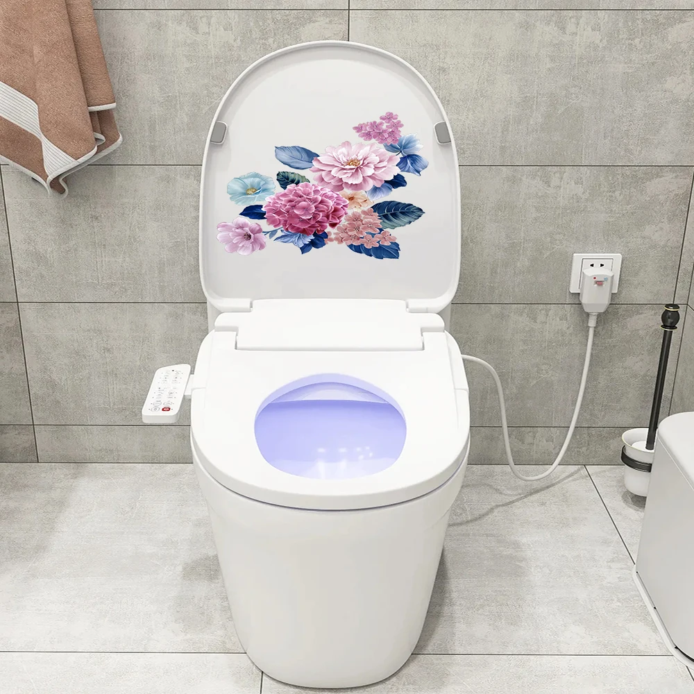 Bellissimi adesivi murali con fiori a farfalla toilette decorazione per  porta del bagno murale decorazioni per la casa carta da parati autoadesiva  abbellita - AliExpress