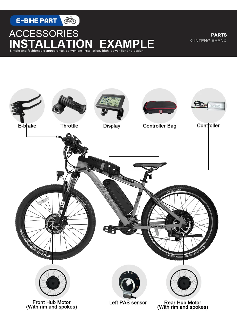 Contrôleur vélo électrique 36V 15A Contrôleur vélo électrique 36V 15A