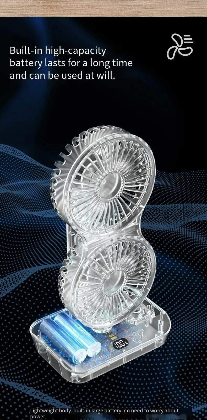 Ventilador portátil a pilhas