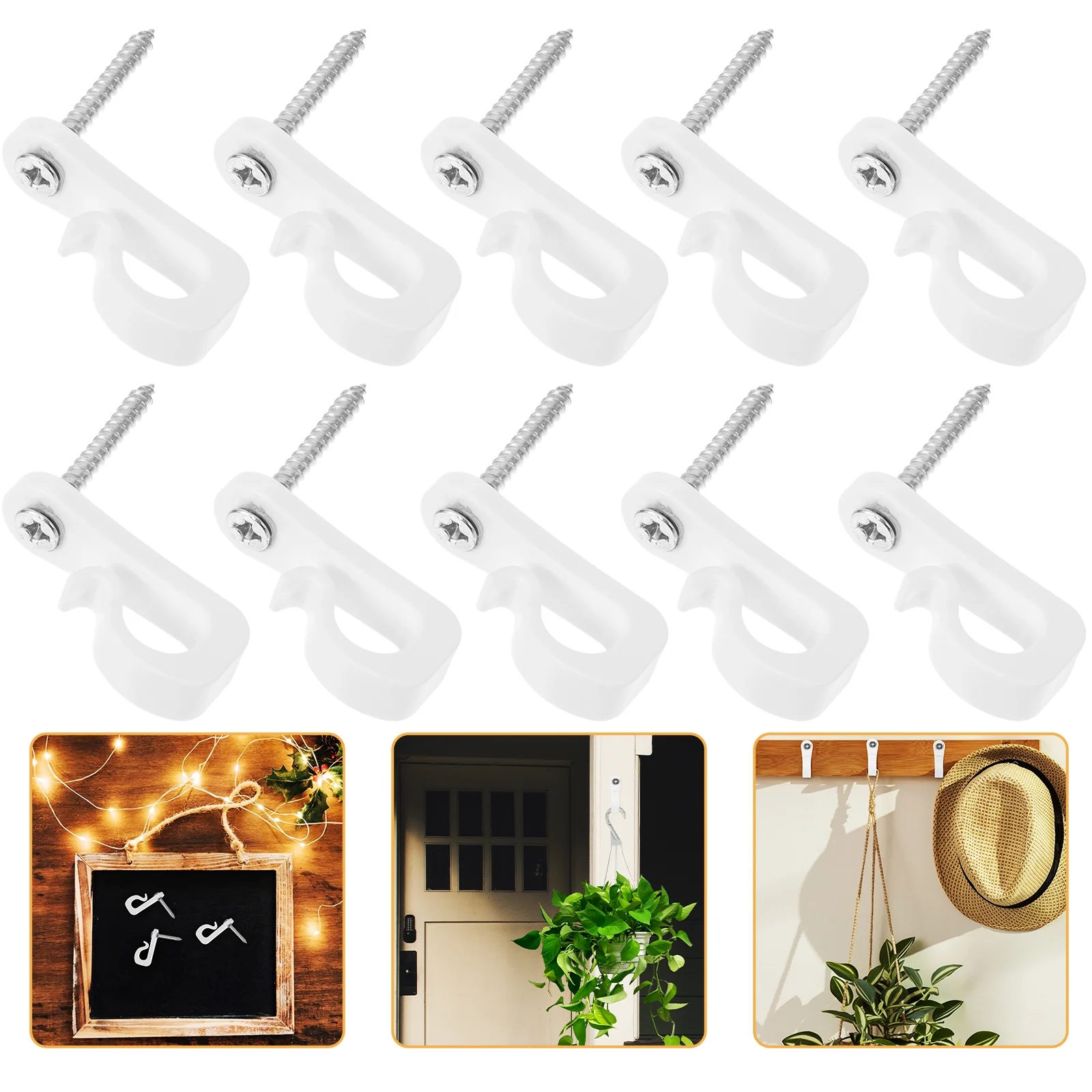 

20 Sets Light Hanger Hooks Party Lights Hangers Screw Hooks String Light Hanging Hooks