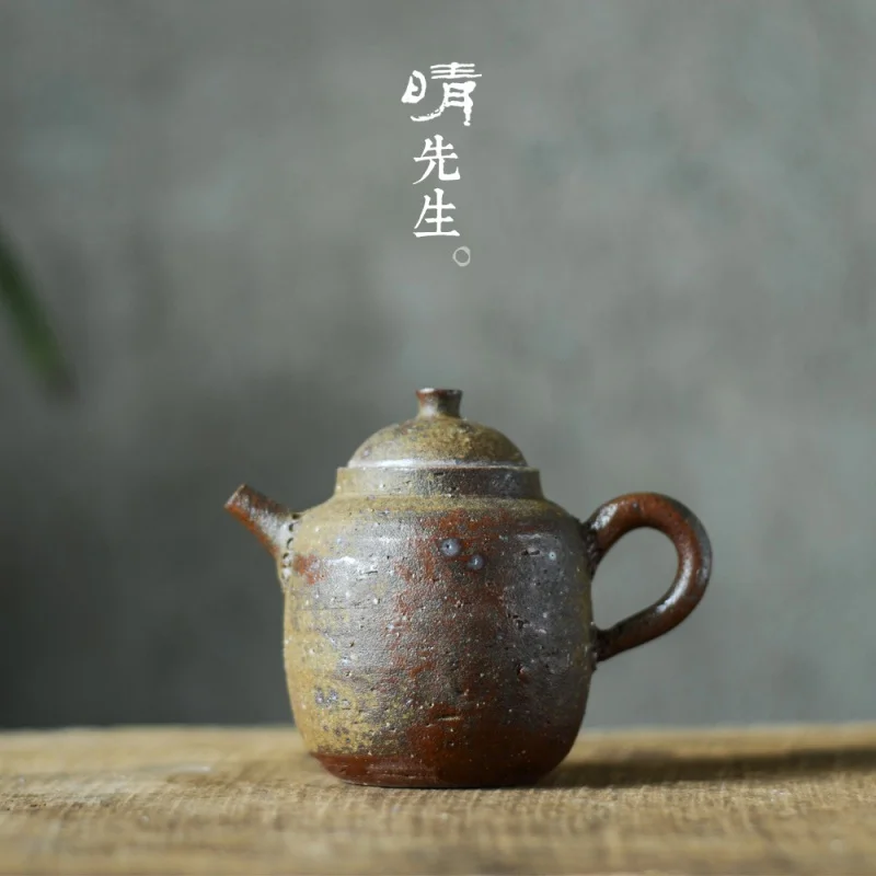 

Jingdezhen Handmade Stoneware Pot Natural Old Rock Clay Firewood Burning Taiwan Teapot Ceramic Teapot Antique Pottery Pot