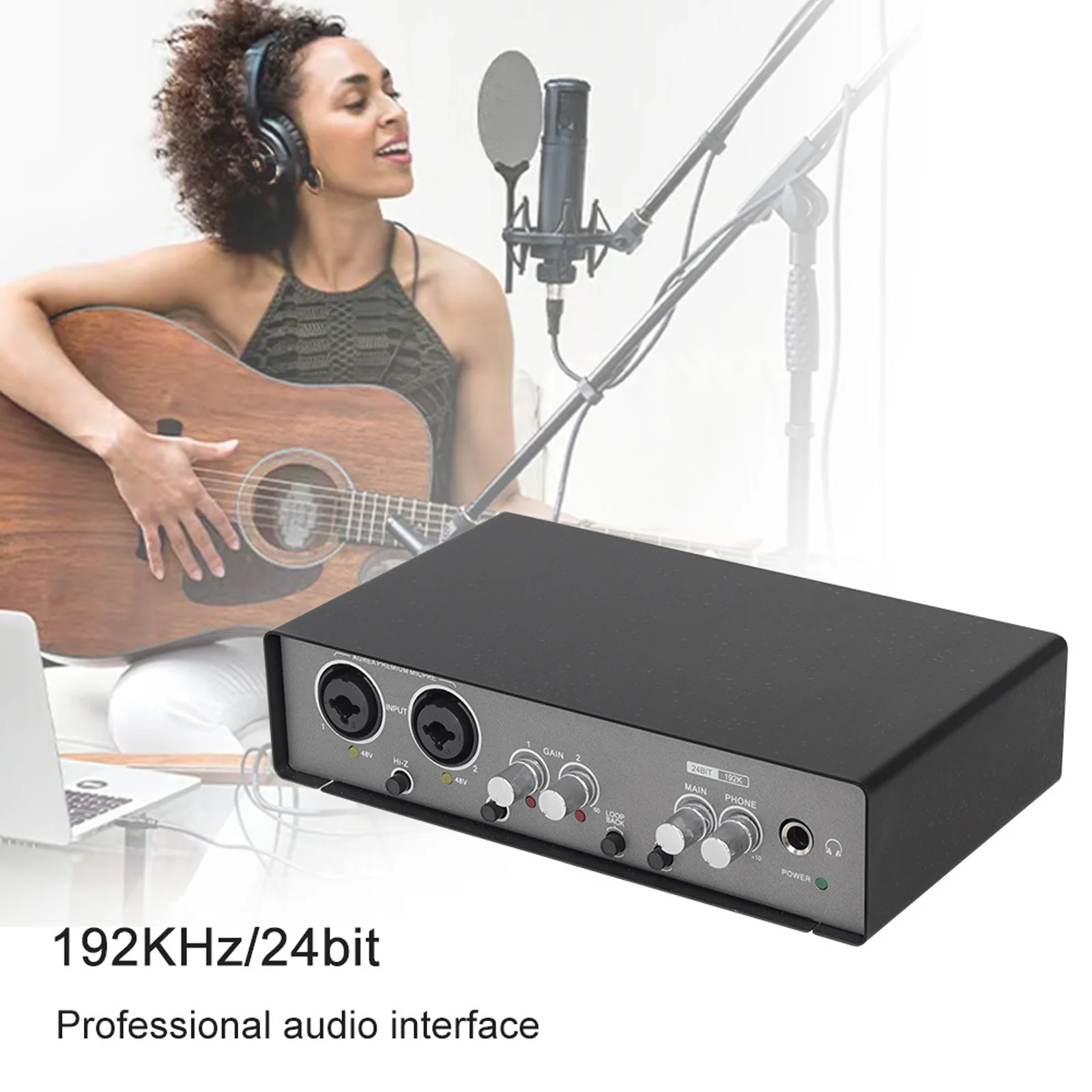 

Mixer USB Audio Interface Ecording Sound Card 24bit/192KHz Noise Reduction Plug Play Special Mixer Recording Video Production