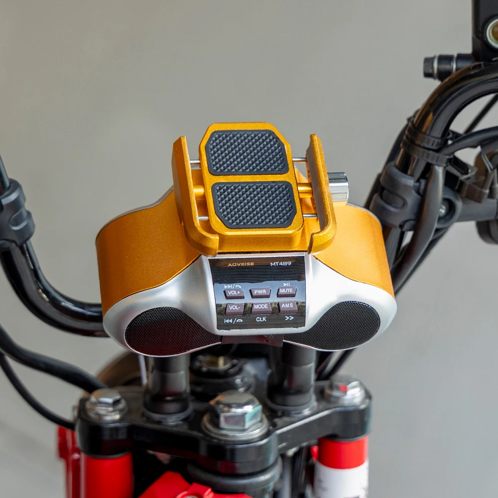 Motorcycle Speaker Bluetooth Audio Sound Mobile Phone Bracket