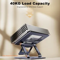 Support réglable pour ordinateur portable, Base en acier au carbone, supporte un poids de 40kg pour MacBook Air Pro Dell XPS HP dans 17 pouces 6