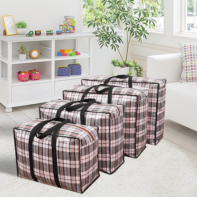 Multifunctional Luggage Packing Bag Thickened Woven Bag Large Capacity  Quilt Clothing Storage Bag Waterproof Portable Moving