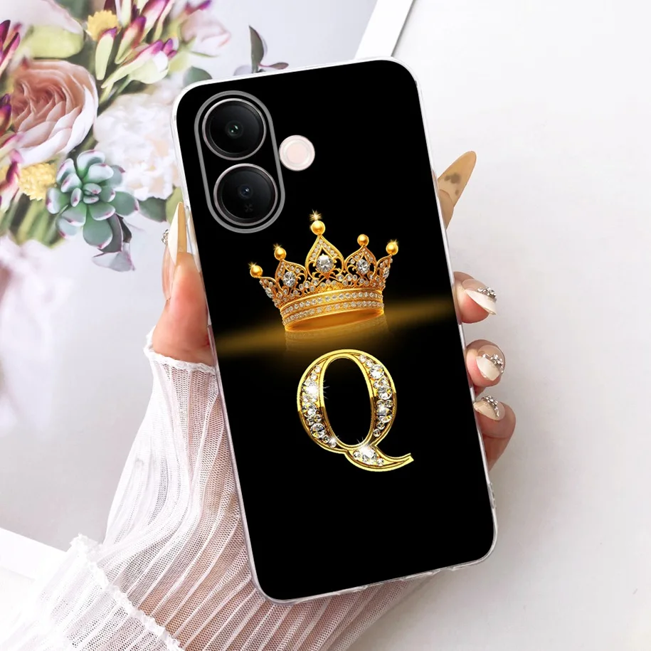 Cute Letters Crown Soft Slim Silicone Back Cover Case - Enhanced Protection with Stylish Design