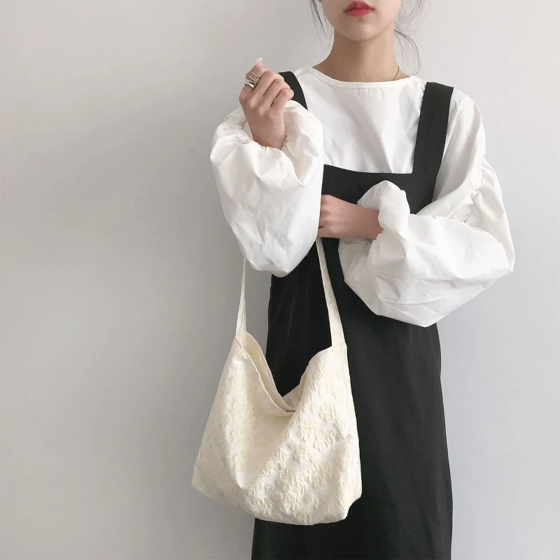 Women Fashion Shoulder Bag Solid Color Crossbody Shopping Bags Casual Young Ladies Large Capacity Tote Handbags Satchel Purse
