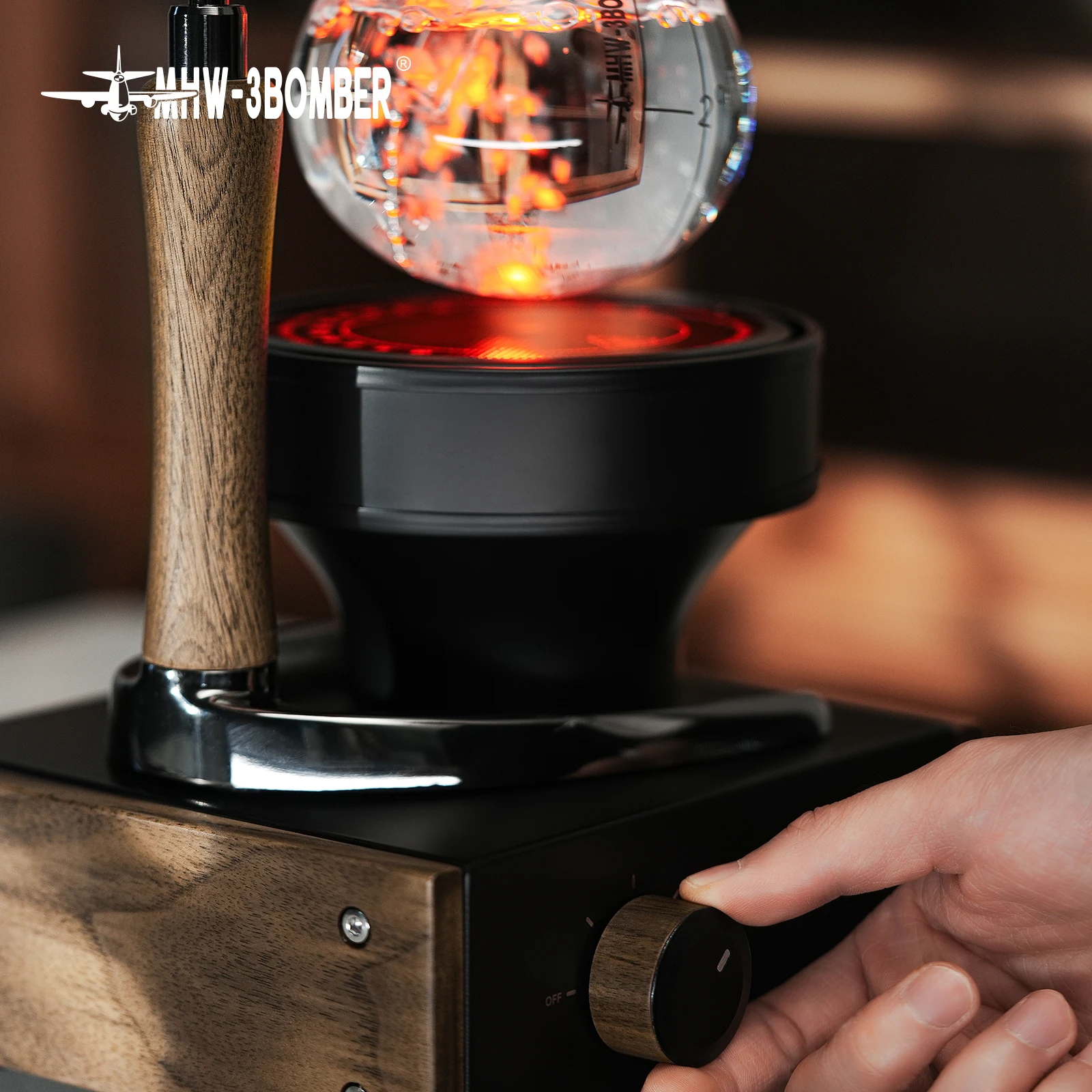 MHW-3BOMBER Halogen Beam Heater Precise Control Temperature 220V Syphon Coffee Maker Electric Heating Furnace Cafe Kitchen Tool 4