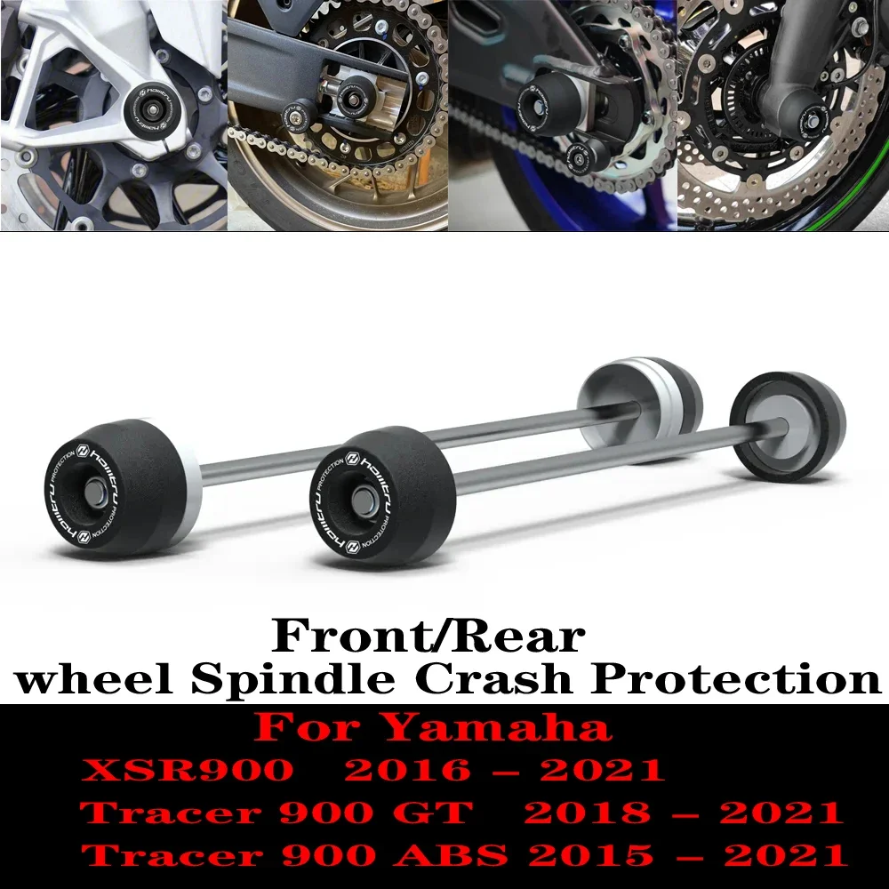 

For Yamaha XSR900 / Tracer 900 GT For / Tracer 900 ABS / 2015-2021 Front Rear wheel Spindle Crash Protection