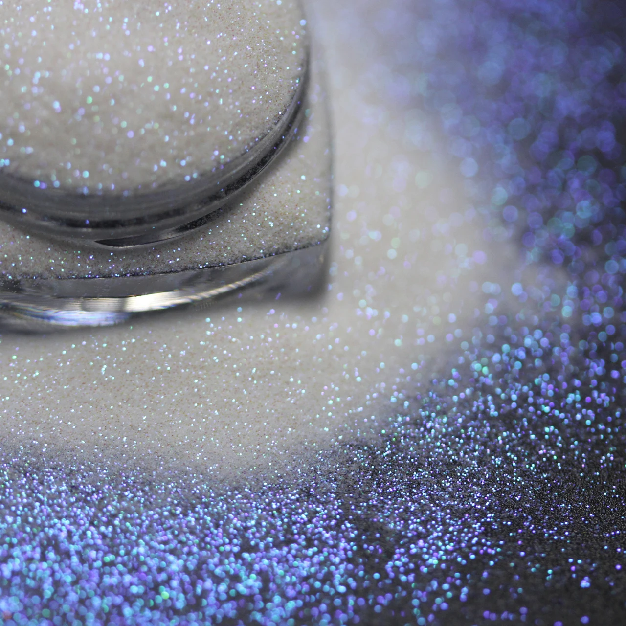 Ultra Fine Blue Purple Reflect White Glitter 0.1mm 0.2mm Colorful Shinning Cosmetic Safe Face Slime Crafts Nail Art Decoration nail glitter nail decoration