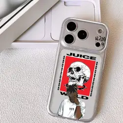 J - Juice WRLD Rapper Music Clear Magnetic Shockproof Phone Case - iPhone 12 Pro Max (Black2)