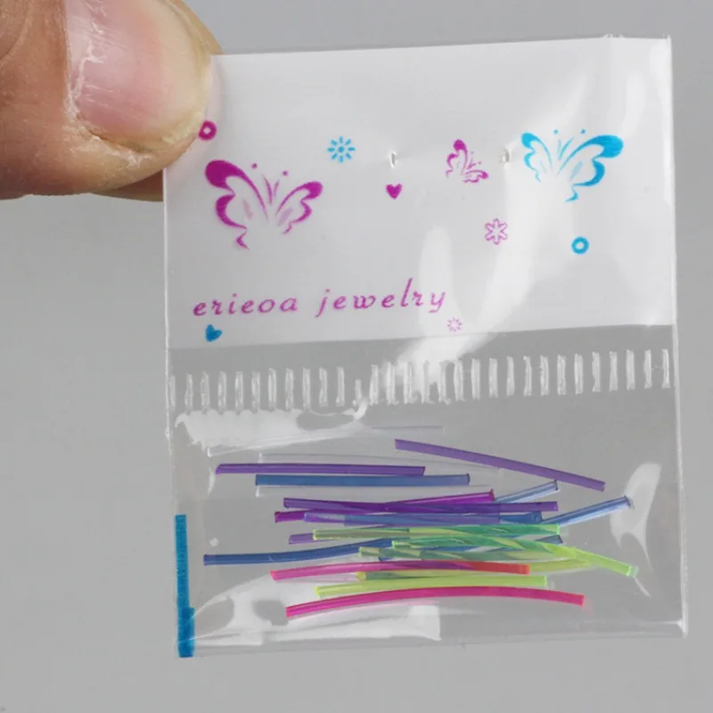 Plastic Thin Ear Stud Maintaining Ear Hole Black Earrings Transparent Multi Color Ear Stick Lightweight Simple Earring Parts