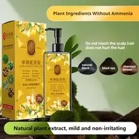 Shampoing de teinture capillaire naturelle longue durée, teinture de parfum Floral à dose unique végétale pour couverture de cheveux gris pour femmes et hommes 6