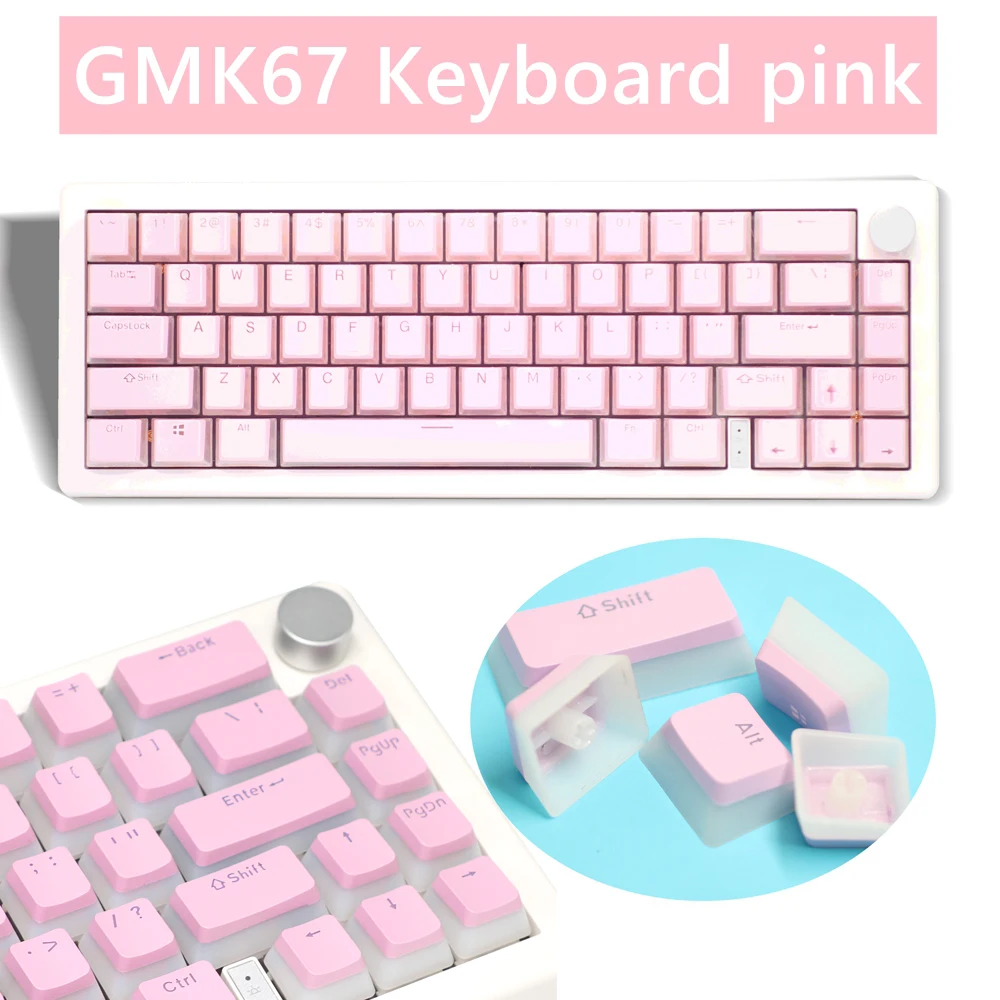 

Bluetooth Wireless GMK67 Mechanical Keyboard Hot Swap Pudding Keycap Panda Switch Gasket 2.4G Customized Keyboard RGB Backlit