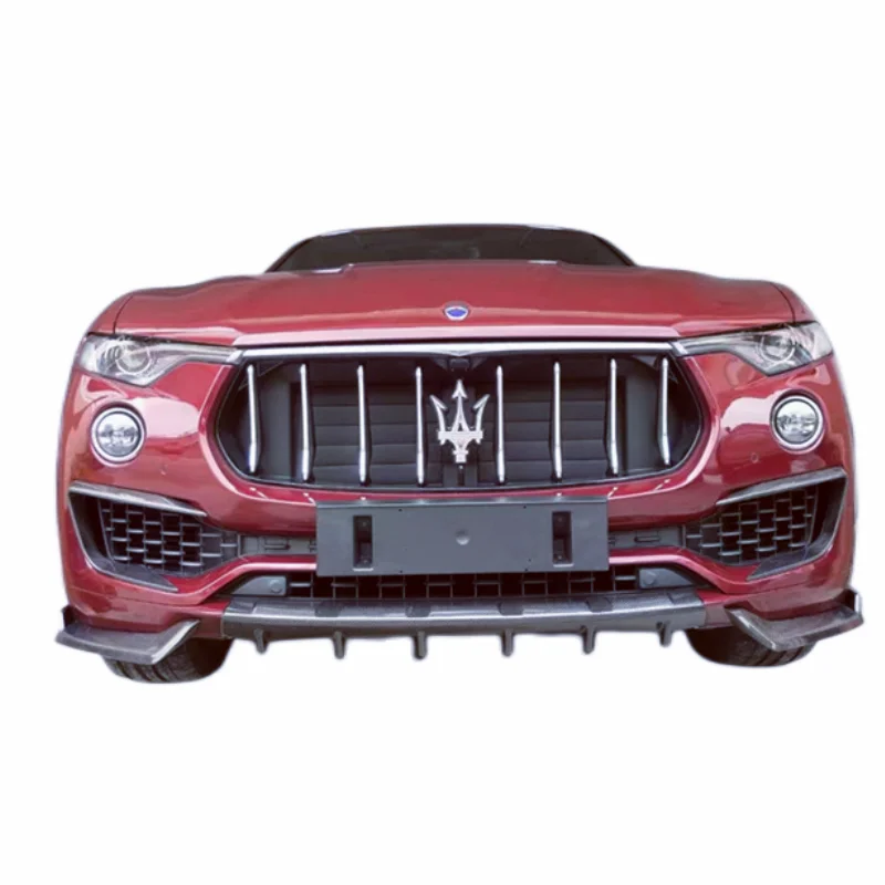 

Made in China LD style carbon fiber for the small front lip and rear diffuser wing spoiler body kit of the Maserati Levante