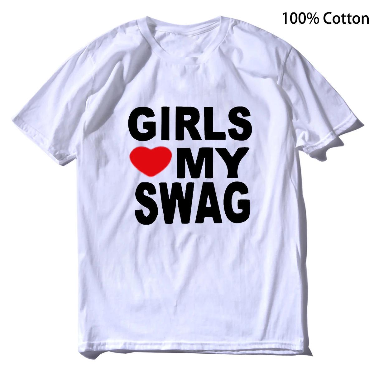 Girls Love My Swag T Shirt 100% Pure Cotton Big Size Girls Love My Swag  Swag Boy - T-shirts - AliExpress
