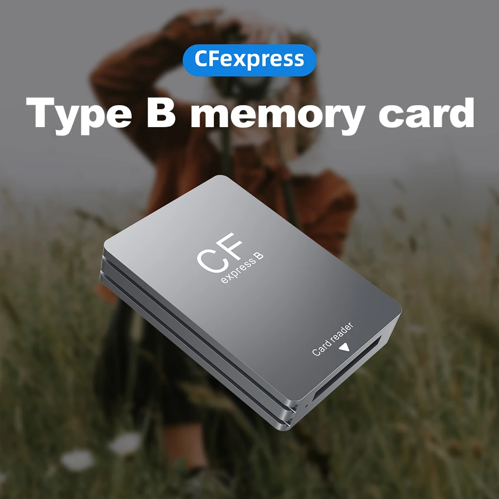 CFexpress Type B Card Reader with USB C To USB C/A Cable CFexpress Card Adapter Support Android/Windows/ OS
